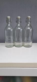 3 bouteilles en verre ikea, Maison & Meubles, Utilisé, Enlèvement ou Envoi