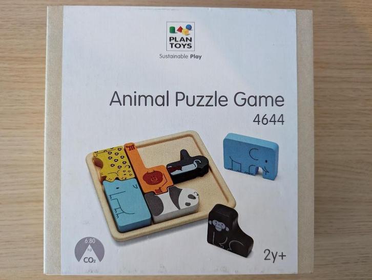 Plan Toys duurzame Dieren Puzzel (2+), Kinderen en Baby's, Speelgoed | Houten speelgoed, Zo goed als nieuw, Overige typen, Ophalen