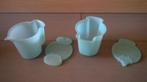 tupperware suiker en melkpot kleur doorzichtig blauw, Huis en Inrichting, Keuken | Tupperware, Ophalen of Verzenden, Gebruikt