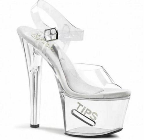 PLEASER Tipjar-708-5 nieuw maat 40 EU doorzichtige hakken, Kleding | Dames, Schoenen, Nieuw, Schoenen met hoge hakken, Ophalen of Verzenden