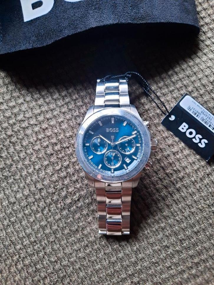Nieuwe Hugo Boss horloge - blauw - zilver - edelstaal, Handtassen en Accessoires, Horloges | Heren, Nieuw, Polshorloge, Staal