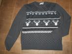 Kerst-trui grijs / Maat Large, Kleding | Heren, Truien en Vesten, Ophalen of Verzenden, Gedragen, Maat 52/54 (L), Grijs