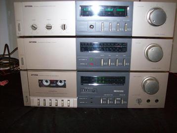 Amplificateur, tuner et lecteur de cassettes « Optimal », Autres marques, Enlèvement, Utilisé, Composants en vrac