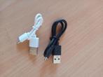 nieuw 2 dezelfde micro usb oplaadkabel zwart 31cm/ wit 22cm, Telecommunicatie, Mobiele telefoons | Telefoon-opladers, Ophalen of Verzenden