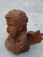 statue d un ange en fonte pat rouillé tête sur main ..., Jardin & Terrasse, Ange, Enlèvement ou Envoi, Métal, Neuf
