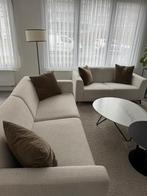 Design Boucle zetel Beige, Ophalen, 75 tot 100 cm, Zo goed als nieuw, Rechte bank