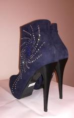 77A* Quasi Mode - luxe blauwe volledig leren laarsjes 39, Kleding | Dames, Schoenen, Lage of Enkellaarzen, Nieuw, QUASI MODE, Verzenden