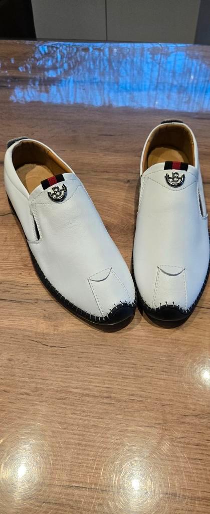 Mocassins cuire blanc homme/femme neuf 40, Kleding | Heren, Schoenen, Nieuw, Wit, Ophalen of Verzenden