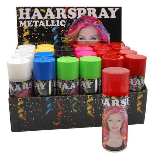 Goedkope haarverf haarspray feest Carnaval spuitbus 250 ml, Hobby en Vrije tijd, Feestartikelen, Nieuw, Schmink, Ophalen of Verzenden