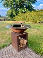 Cortenstaal BBQ,100cm,grill,pizza,afdekplaat, mooie patine, Ophalen, Zo goed als nieuw
