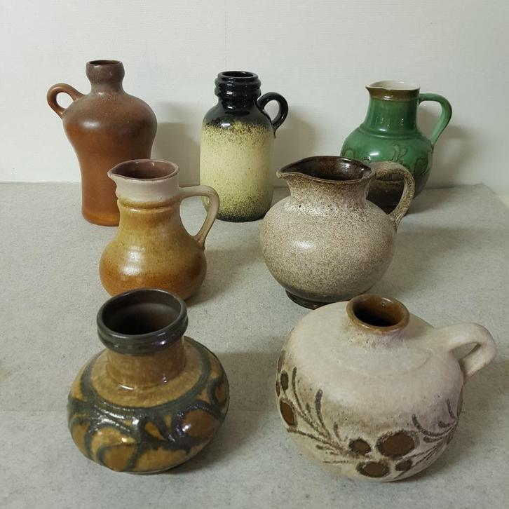 Keramiek vaasjes West-Germany, oa Strehla, Antiek en Kunst, Antiek | Keramiek en Aardewerk, Ophalen of Verzenden