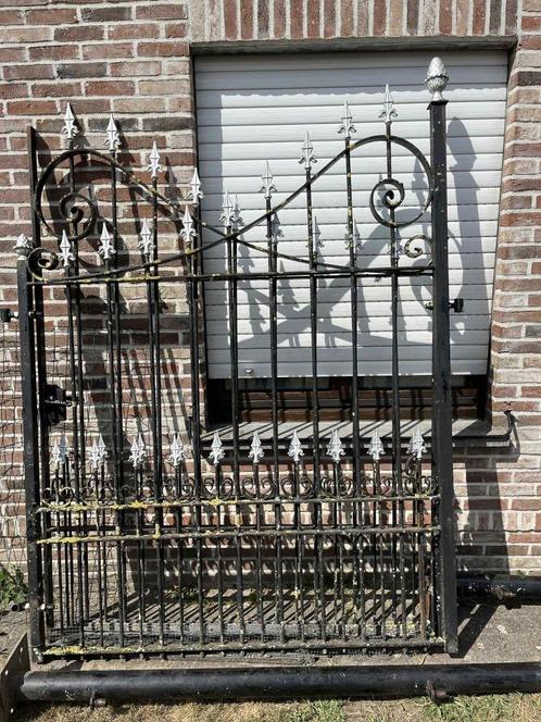 smeedijzeren hekken met volle buizen en, Tuin en Terras, Tuinhekken en Hekwerk, Gebruikt, Ophalen