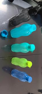 TUPPERWARE 5 drinkflessen (2x1l, 750ml, 2x500ml) GOEDE STAAT, Ophalen of Verzenden, Gebruikt, Overige typen