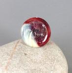 Vintage rode geblazen glazen ring met verstelbare ring, Handtassen en Accessoires, Ringen, IJzer of Staal, Ophalen of Verzenden