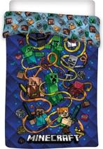 Minecraft Bedsprei / Beddensprei - 140x200 cm, Kinderen en Baby's, Blauw, Overige typen, Nieuw, Ophalen of Verzenden