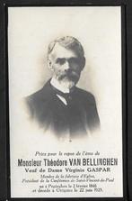 Bidprentje Théodore VAN BELLINGHEN - Président de la Confere, Verzamelen, Ophalen of Verzenden, Bidprentje