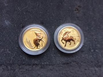 2020 + 2021 Lunar III - Mouse + Ox - 2 x 1/20 oz gold goud beschikbaar voor biedingen