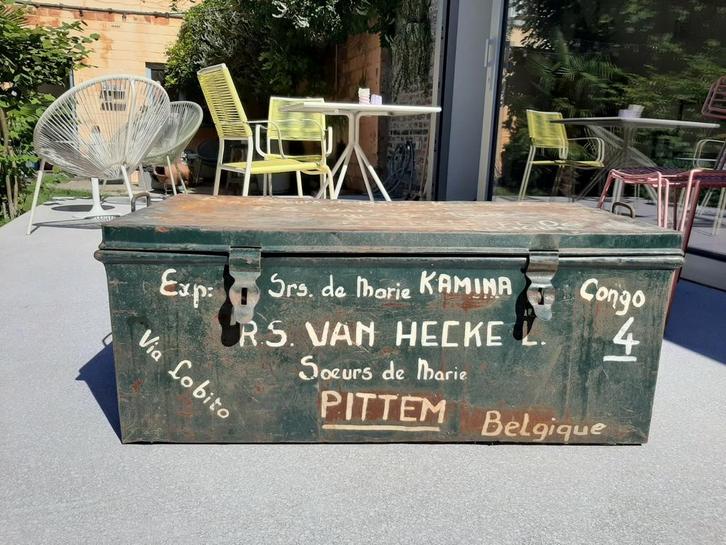 koloniale tropenkist uit Congo, Huis en Inrichting, Woonaccessoires | Kisten, Gebruikt, Ophalen