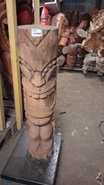 Statue totem Tiki 100 cm en bois de cocotier, Ophalen of Verzenden