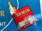 Panneau publicitaire ancien cigarettes ZEMIR 1965, Collections, Utilisé, Enlèvement ou Envoi, Panneau publicitaire