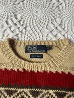 Ralph Lauren handknit vintage Nordic Fair rendieren - L, Enlèvement ou Envoi, Beige, Ralph Lauren, Taille 52/54 (L)