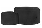Poef Set zwart bouclé Riverdaele (NIEUW), Ophalen, Nieuw, Stof