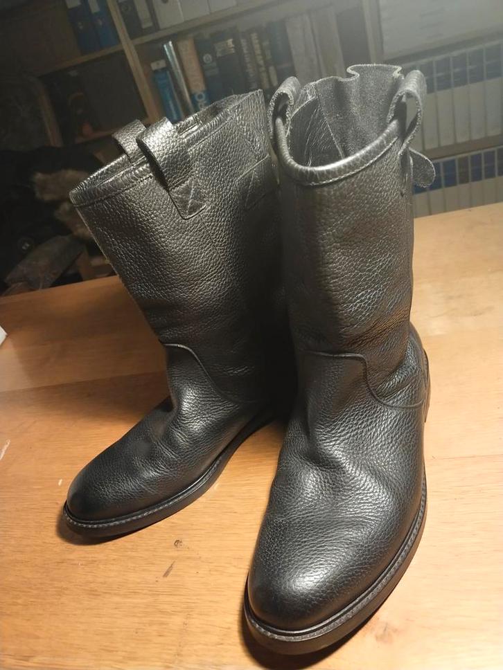 Demi-bottes noires en cuir grainé, Vêtements | Hommes, Chaussures, Bottes, Noir, Enlèvement ou Envoi