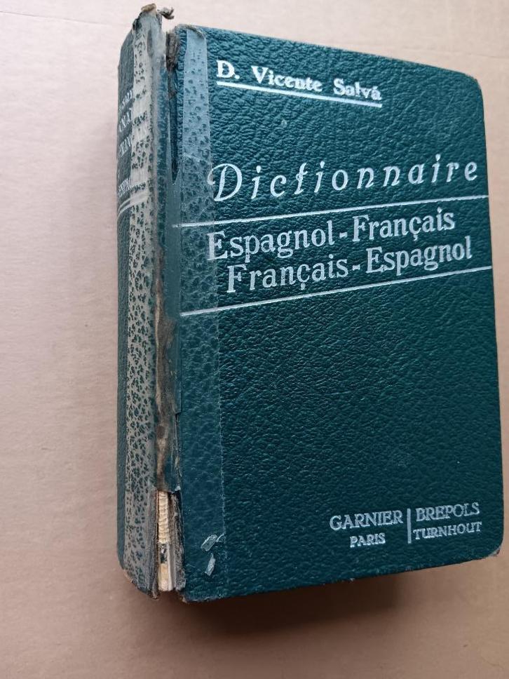 OUD WOORDENBOEK SPAANS FRANS EN VICE VERSA, Boeken, Woordenboeken, Frans, Ophalen