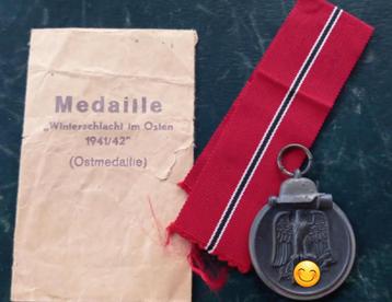 Wo2 origineel Winterschlacht im Osten medaille beschikbaar voor biedingen