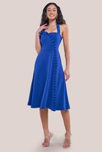 cocktailjurk kleur zwart en marineblauw maat 34,36, Ophalen of Verzenden, Nieuw, Zwart, Cocktailjurk