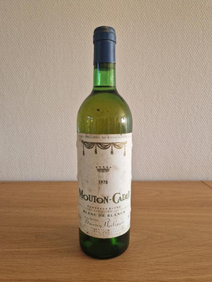 MOUTON CADET (Rothschild) - 1978 - Bordeaux blanc - 75 cl, Verzamelen, Wijnen, Nieuw, Witte wijn, Frankrijk, Vol, Ophalen of Verzenden