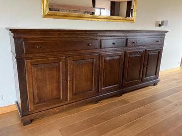 Dressoir en barkast, massief eik beschikbaar voor biedingen