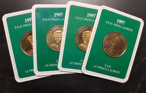 België Prins Laurent(4stuks)1997 (prijs=incl.verzending), Postzegels en Munten, Munten | België, Setje, Overig, Ophalen of Verzenden
