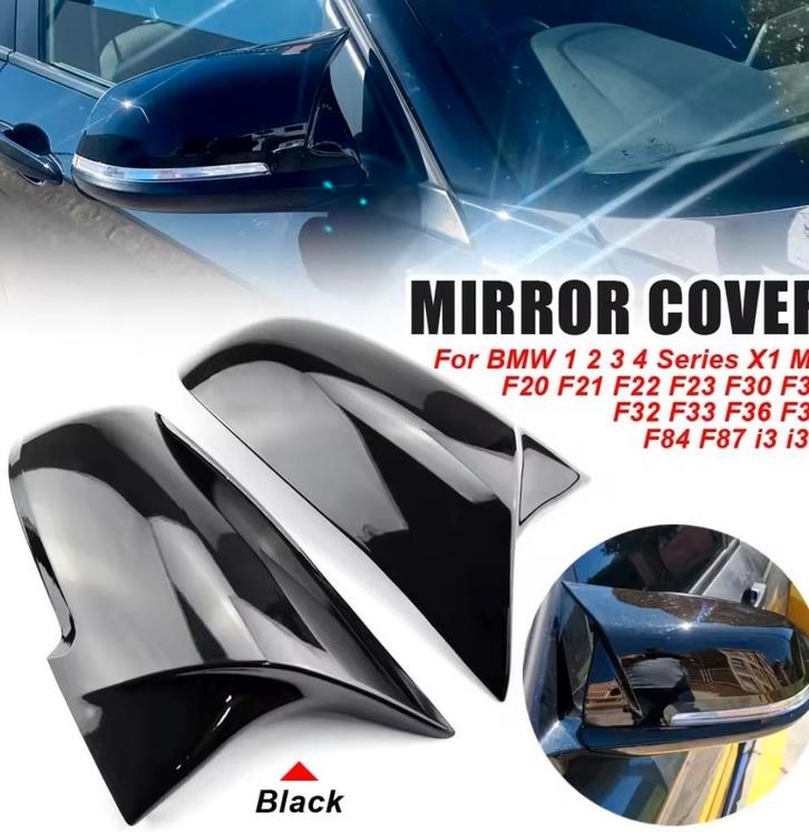 Spiegelkappen zwart blinkend, voor bmw f20 f21 f87 f23 f30, Auto-onderdelen, Spiegels, BMW, Ophalen