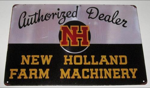 TRACTOR NEW HOLLAND : Logo NH Authorized Dealer New Hollan, Collections, Marques & Objets publicitaires, Neuf, Panneau publicitaire