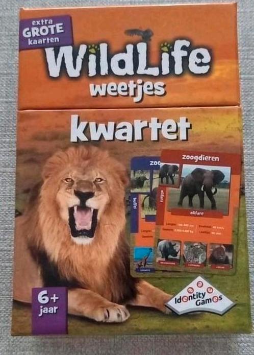 Kwartet wildlife weetjes - Identity games, Hobby en Vrije tijd, Gezelschapsspellen | Kaartspellen, Zo goed als nieuw, Ophalen of Verzenden