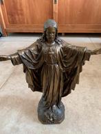 Bronzen heilig hart beeld, Antiek en Kunst, Antiek | Religieuze voorwerpen, Ophalen