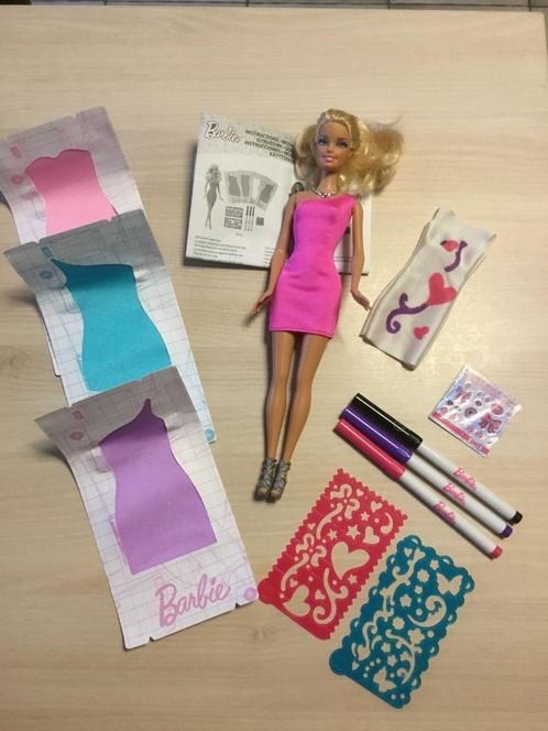 Barbie ontwerpstudio, Kinderen en Baby's, Speelgoed | Poppen, Zo goed als nieuw, Barbie, Ophalen of Verzenden