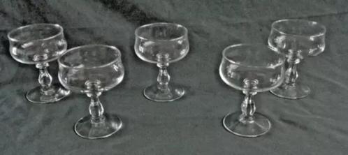 Champagne Coupeglas 5 Stuks Sorbetglas H11,5xO9cm 18cl Glas, Huis en Inrichting, Keuken | Servies, Zo goed als nieuw, Glas, Verzenden