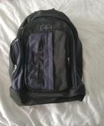 Cartable sac à dos noir et bleu plusieurs pochettes, Ophalen of Verzenden, Gebruikt, Blauw, Rugtas