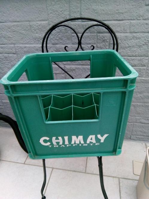 Ancien casier en plastique vert CHIMAY TRAPPISTE, Collections, Marques de bière, Utilisé, Autres types, Autres marques, Enlèvement ou Envoi