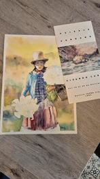 Aquarelle originale sur papier à grain (Sierra perivienne), Enlèvement