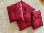 kussens - rood - 4 stuks, Huis en Inrichting, Woonaccessoires | Kussens, Ophalen, Zo goed als nieuw, Rood, Vierkant