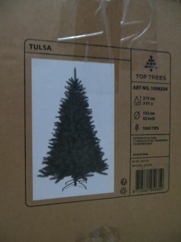 Grote Kerstboom - 215cm - Kerstmis - Top Trees - Tulsa, Diversen, Kerst, Zo goed als nieuw, Ophalen