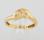 Prachtige 18 karaat Gouden Dames Ring met 3 Diamanten M18.5, Nieuw, Goud, 18 tot 19, Goud