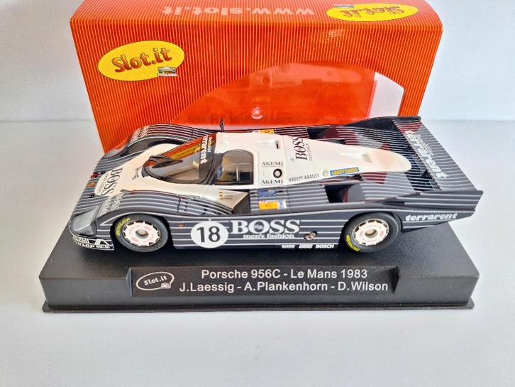 Slot-it Porsche 956 C #18 Le-Mans 1983 Boss SICA02D, Kinderen en Baby's, Speelgoed | Racebanen, Nieuw, Racebaan, Elektrisch, Overige merken