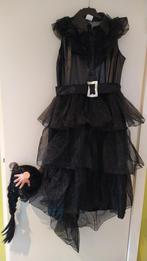 Verkleedjurk + pruik Wednesday 12-14j, Kinderen en Baby's, Ophalen