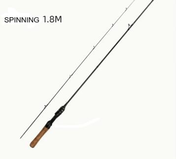 Canne spinning ultra légère de 1,80m, Enlèvement ou Envoi, Neuf, Canne à lancer