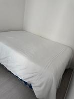 Wit dekbedovertrek in perkal voor 2 personen, Huis en Inrichting, Slaapkamer | Beddengoed, Ophalen, Tweepersoons, Wit, Dekbedovertrek