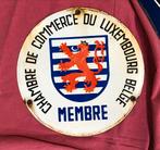 Plaque émaillée Chambre de Commerce du Luxembourg, Collections, Comme neuf, Enlèvement ou Envoi, Panneau publicitaire